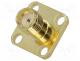  SMA - Socket, SMA, female, straight, soldering, gold plated