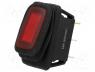  - ROCKER, 2-position, SPST, ON-OFF, 16A/250VAC, red, IP65, 50m