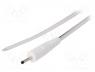 DC.CAB.0300.0150 - Cable, wires, DC 0,7/2,35 plug, straight, 0.5mm2, white, 1.5m