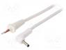 DC.CAB.0710.0150 - Cable, wires, DC 1,3/3,5 plug, angled, 1mm2, white, 1.5m, -20÷70C