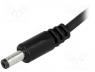 Cable, wires, DC 4,8/1,7 plug, straight, 1mm2, black, 1.5m