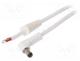 DC.CAB.1911.0150 - Cable, wires, DC 5,5/1,7 plug, angled, 1mm2, white, 1.5m, -20÷70C