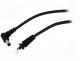 DC.CAB.2211.0150 - Cable, wires, DC 5,5/2,1 plug, angled, 1mm2, black, 1.5m, -20÷70C