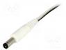 DC.CAB.2300.0020 - Cable, wires, DC 5,5/2,1 plug, straight, 0.5mm2, white, 0.2m