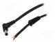 DC.CAB.2611.0150 - Cable, wires, DC 5,5/2,5 plug, angled, 1mm2, black, 1.5m, -20÷70C