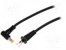 DC.CAB.3011.0150 - Cable, wires, DC 5,5/3,0CP plug, angled, 1mm2, black, 1.5m