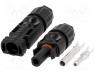 Solar connector - Connector  solar, male + female, straight, 2.5÷4mm2, with contacs