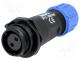  Connector - Plug, female, SP13, PIN 2, IP68, 4÷6.5mm, 13A, soldering, for cable