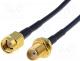 Cable, 50, 5m, SMA socket, SMA plug, black