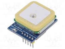 Sensor  GPS, 2.7÷5VDC, IC  NEO-7M-C (B), Interface  UART, 9.6kbps