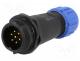   - Plug, male, SP13, PIN 7, IP68, 4÷6.5mm, 5A, soldering, for cable