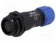 Waterproof connector - Plug, female, SP13, PIN 9, IP68, 4÷6.5mm, 3A, soldering, for cable