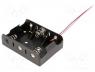 BH-232A - Holder, Size  C,R14, Batt.no 3, Leads  cables, Colour  black, 150mm
