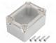 Varius Boxes - Enclosure  multipurpose, X 50mm, Y 70mm, Z 36mm, ABS, grey, gasket