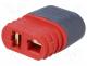  DC - Plug, DC supply, AM-1015, female, PIN 2, for cable, soldered, 50A