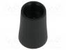 Knob - Knob, conical, thermoplastic, Shaft d 6mm, Ø12x17mm, black