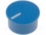Knob - Cap, thermoplastic, push-in, Pointer  white, blue