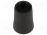 Knob - Knob, conical, thermoplastic, Shaft  6mm, Ø12x17mm, black