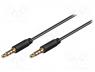  - Cable, Jack 3,5mm 4pin plug, both sides, 3m, Plating  gold plated