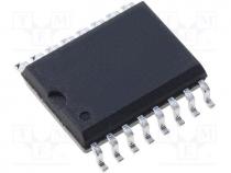 IC  analog switch, SP4T, Channels 2, SO16-W, 5÷30VDC