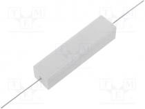 Resistor  wire-wound, cement, THT, 100, 20W, 5%, 14.5x13.5x60mm