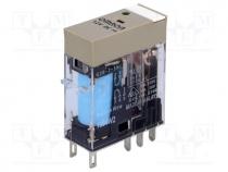 Relays - Relay  electromagnetic, DPDT, Ucoil 12VDC, 5A/250VAC, 5A/30VDC
