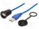 Connector USB - Adapter cable, USB A socket, USB A plug, 1310, V  USB 2.0, IP65, 3m