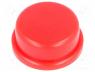 Button cup - Button, round, red, Application  TACTS-24, Ø13mm