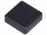 Button cup - Button, square, black, Application  TACTS-24, 12x12mm