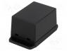 Box with outer holders - Enclosure  multipurpose, X  50.4mm, Y  70mm, Z  42mm, ABS, black