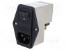 4304.4002 - Connector  AC supply, socket, male, 2A, 250VAC, IEC 60320, -25÷85C