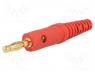 FK8LAU-RT - Plug, 4mm banana, 32A, 33VAC, 70VDC, red, Max.wire diam  4mm, 2.5mm2