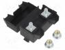 Fuse acces  fuse holder, 40mm, 125A, screw,push-in, Body  black