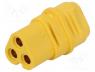 Power connector - Plug, DC supply, MT30, female, PIN  3, for cable, soldered, 15A, 500V
