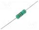   - Resistor  wire-wound, THT, 180m, 5W, 5%, Ø6.5x17.5mm, 400ppm/C