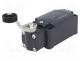 FD551 - Limit switch, lever R 40mm, plastic roller Ø20mm, NO + NC, 10A