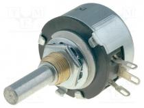 DG106-150R - Potentiometer  shaft, single turn, 150, 2W, 10%, 6mm, wirewound