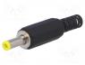 DC connector - Plug, DC supply, female, 4/1.7mm, 4mm, 1.7mm, for cable, 10mm
