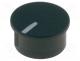 Knob - Cap, thermoplastic, push-in, Pointer  white, black