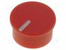 K85-RED-L - Cap, thermoplastic, push-in, Pointer  white, red