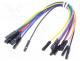 o Dupont Arduino - Connection cable, female-female, PIN  1, 150mm, Pcs  10