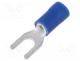 Bootlace ferrule - Tip  fork, M4, Ø  4.3mm, 1.5÷2.5mm2, crimped, for cable, insulated