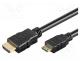 HDMI cable - Cable, HDMI 1.4, HDMI mini plug,HDMI plug, 1m, black