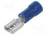 Terminal Connector - Terminal  flat, 4.8mm, 0.8mm, female, 1.5÷2.5mm2, crimped, blue