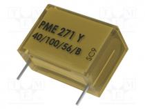 Capacitor  paper, Y2, 2.2nF, 300VAC, Pitch  10.2mm, 20%, THT, 2kV/s