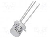 Transistor  NPN, bipolar, 30V, 0.8A, 0.5/1.2W, TO18, 4dB
