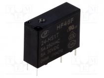 HF46F/024-HS1T - Relay  electromagnetic, SPST-NO, Ucoil  24VDC, 5A, max.250VAC