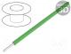  - Wire, HookUp Wire PVC, solid, Cu, 24AWG, green, PVC, 300V, 30.5m
