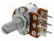 Resistor Variable - Potentiometer  shaft, single turn, 5k, 63mW, 20%, THT, 6mm, metal