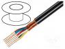 --- - Wire  microphone cable, 7x0,25mm2, black, OFC, PVC, -15÷70C